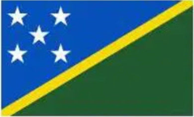 Samoa, Cook Islands, Tonga, and Solomon Islands Flags