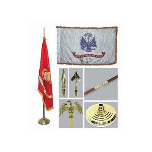 Army 3ft x 5ft Flag, Flagpole, Base, Tassel