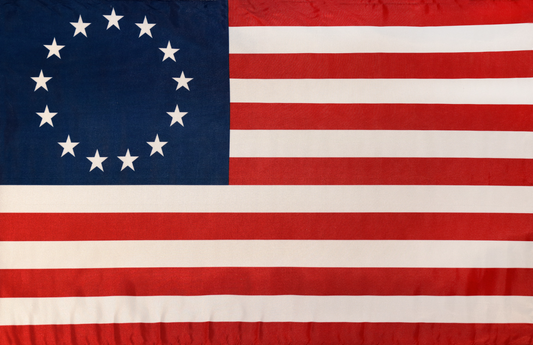 Betsy Ross Flag with 13 stars and stripes