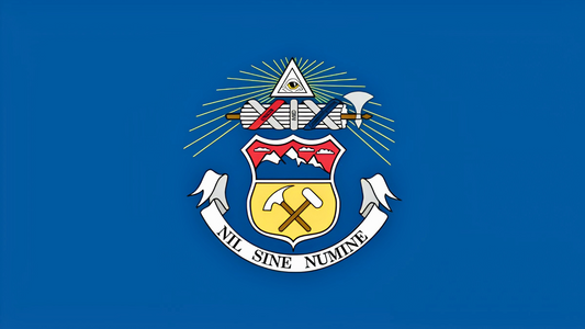 The state flag of Colorado from 1907 to 1911
