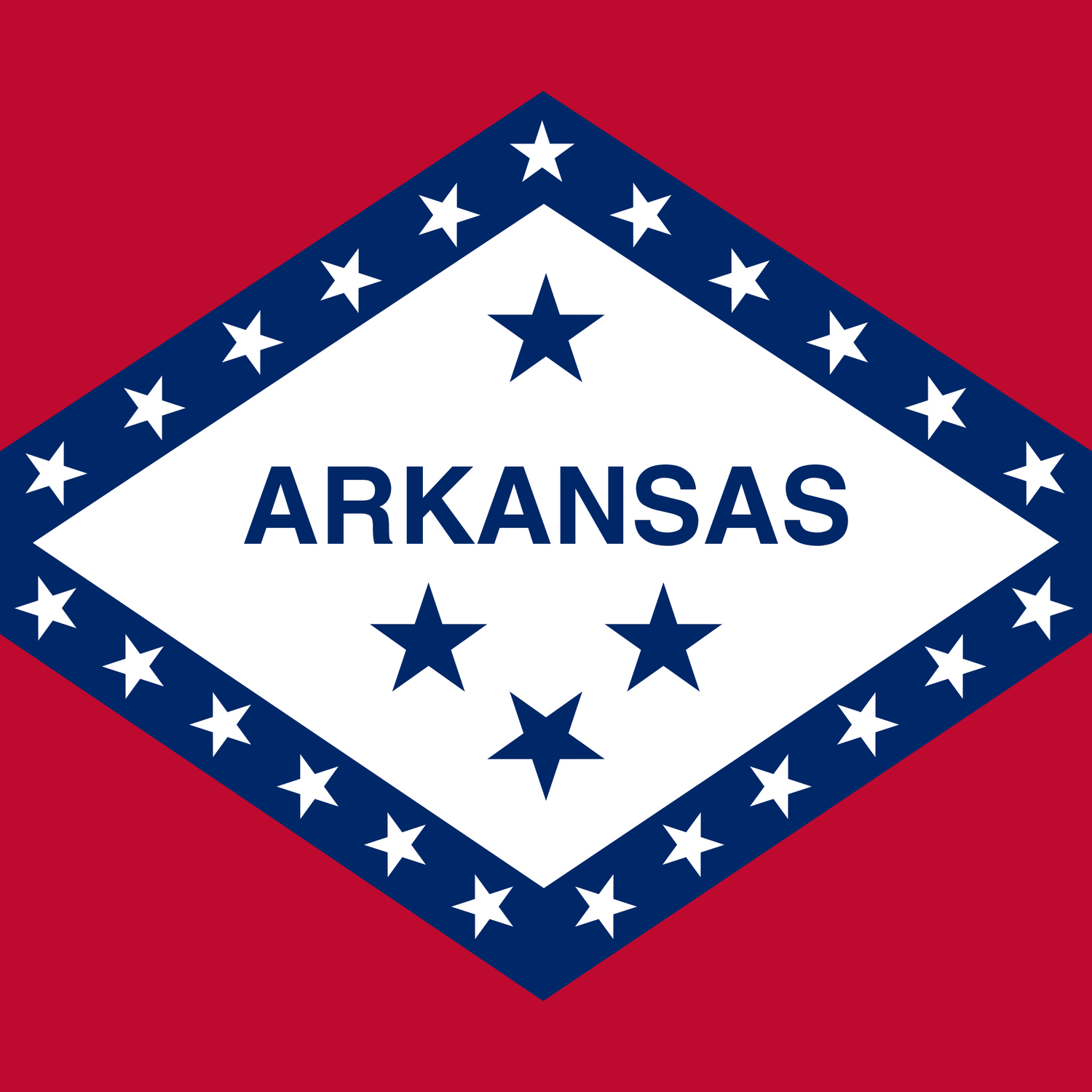 US State: Arkansas AR flag