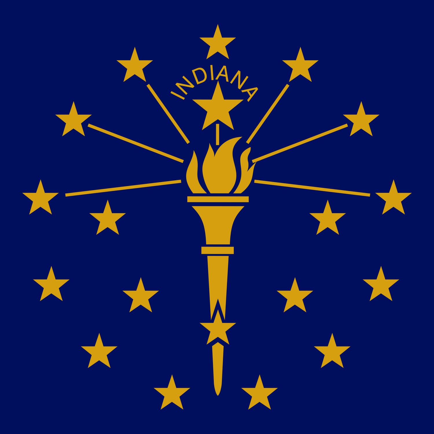 US State: Indiana IN flag