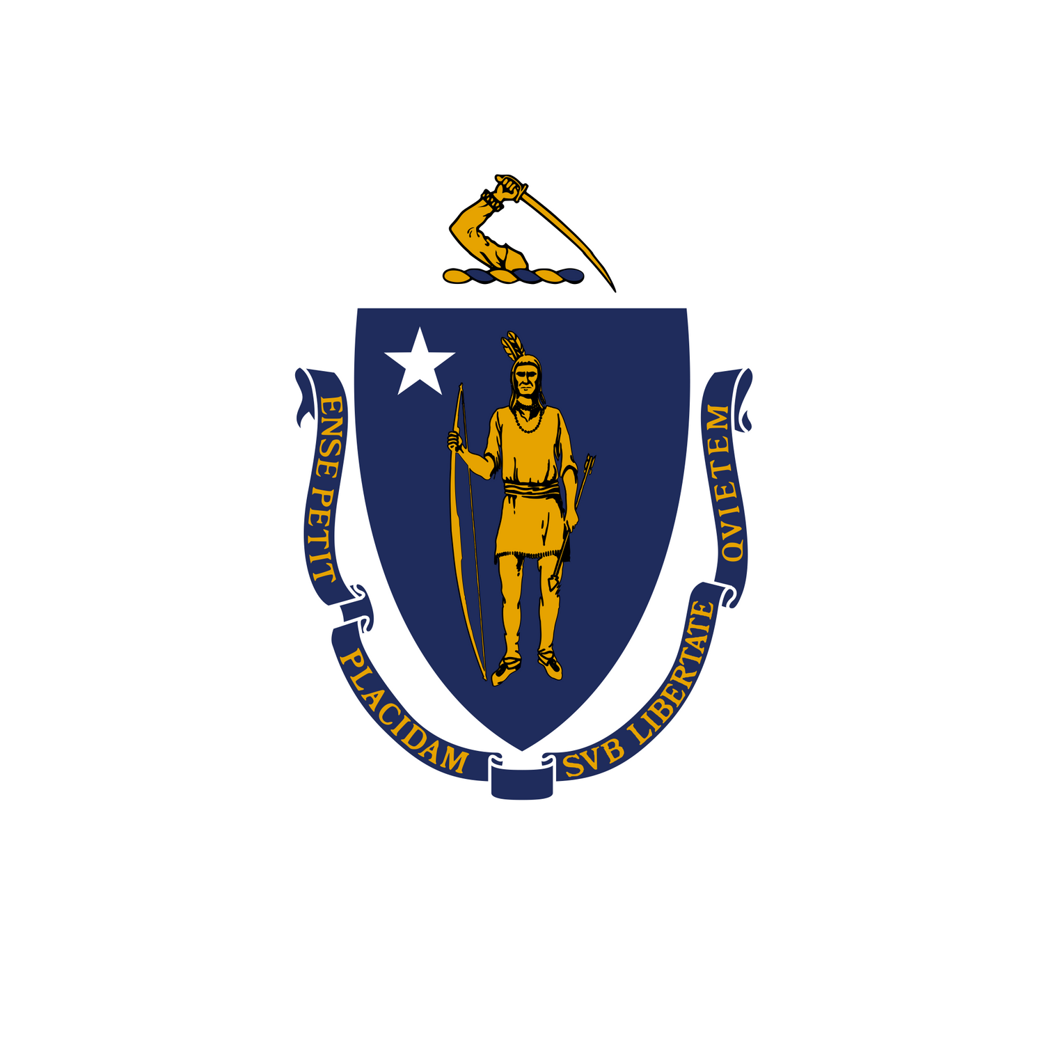 US State: Massachusetts MA flag