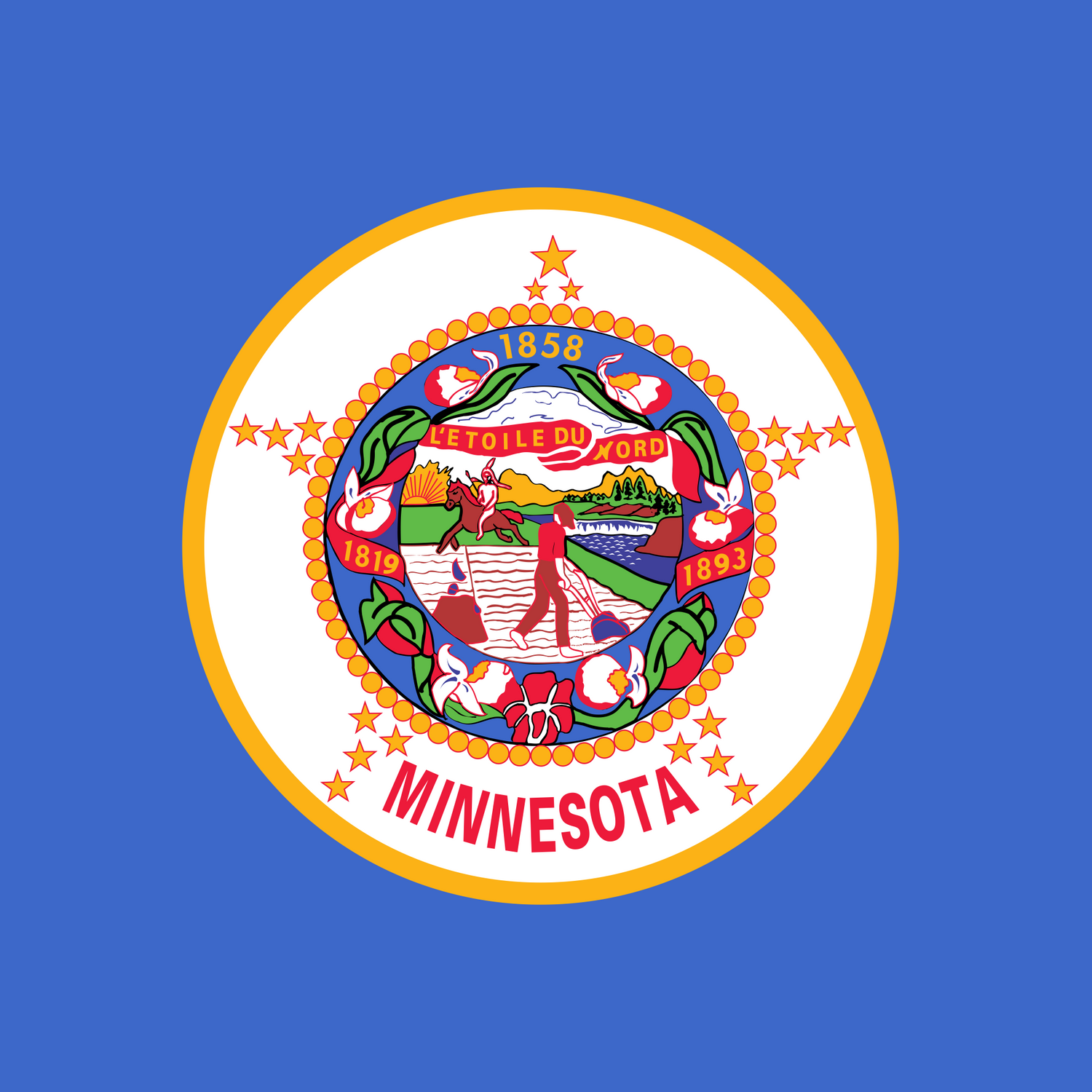 US State: Minnesota MN flag