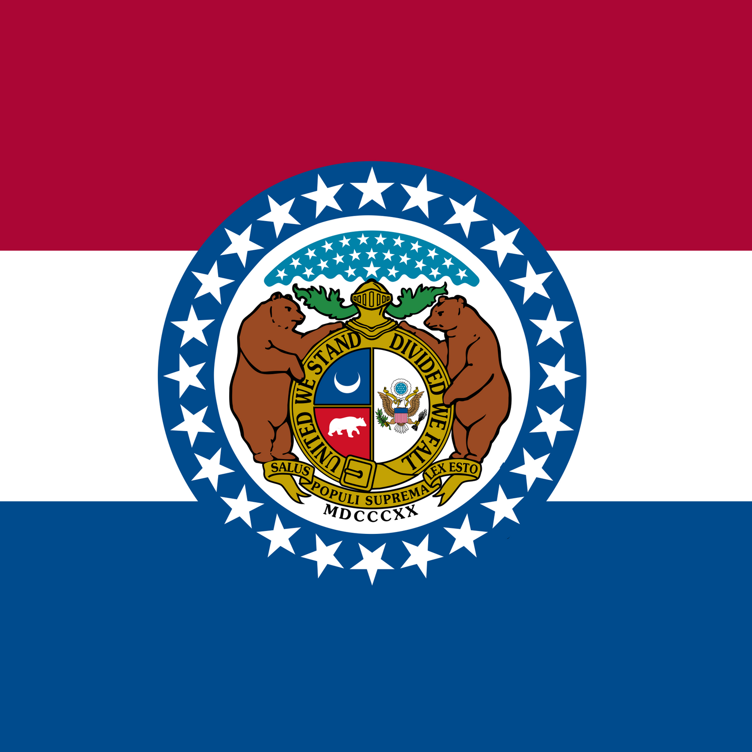 US State: Missouri MO flag