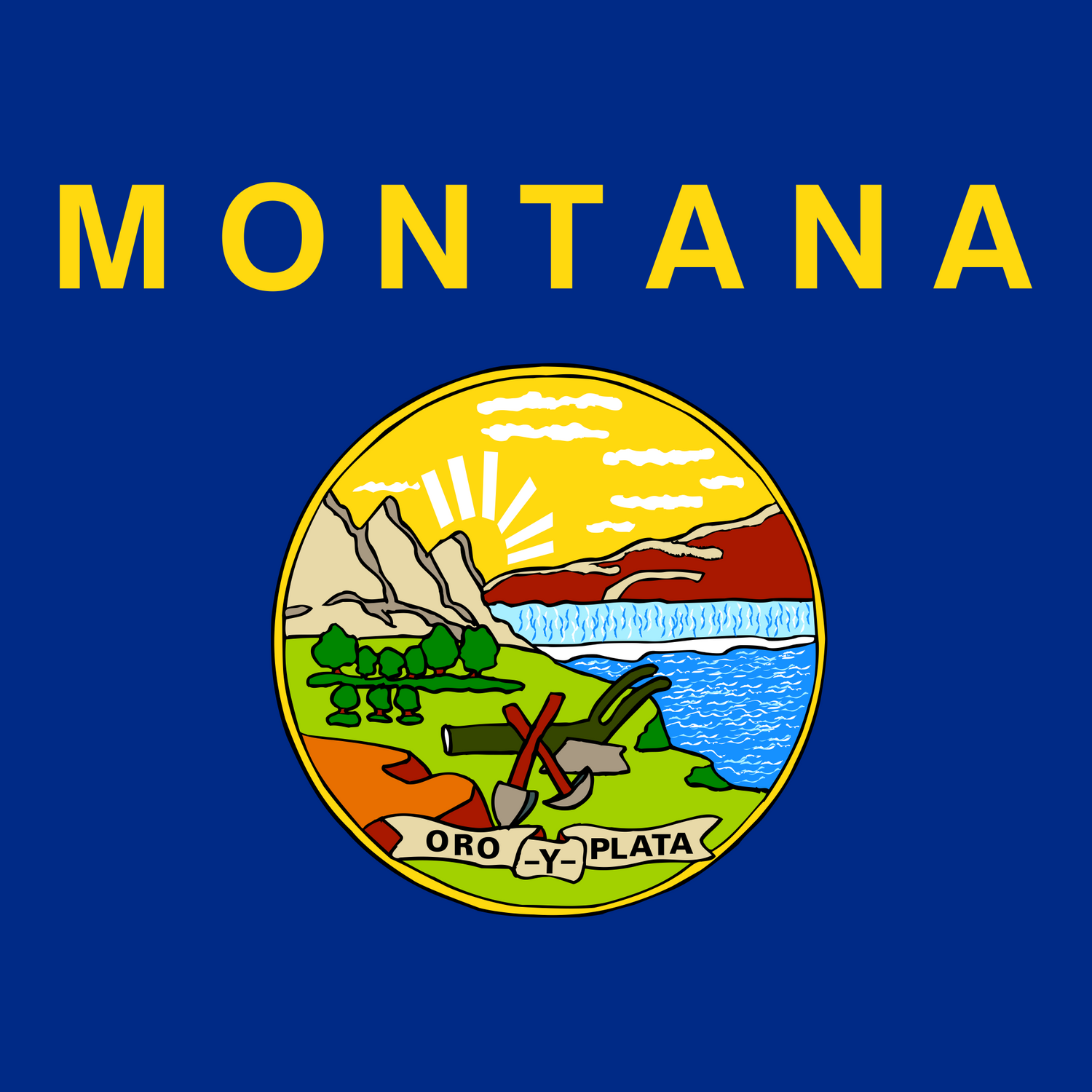 US State: Montana MT flag