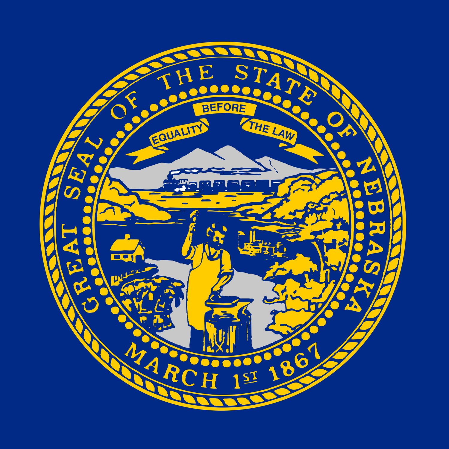 US State: Nebraska NE flag