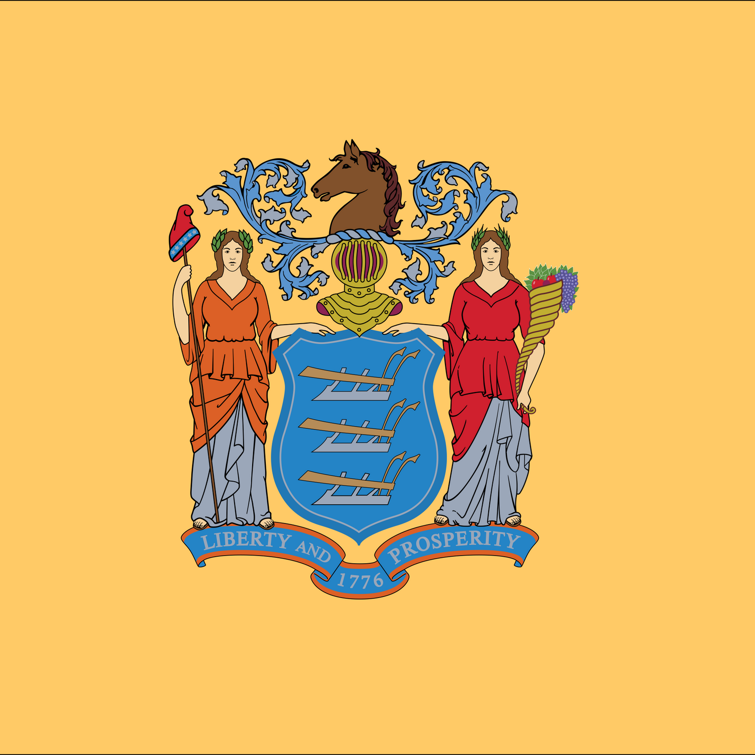 US State: New Jersey NJ flag