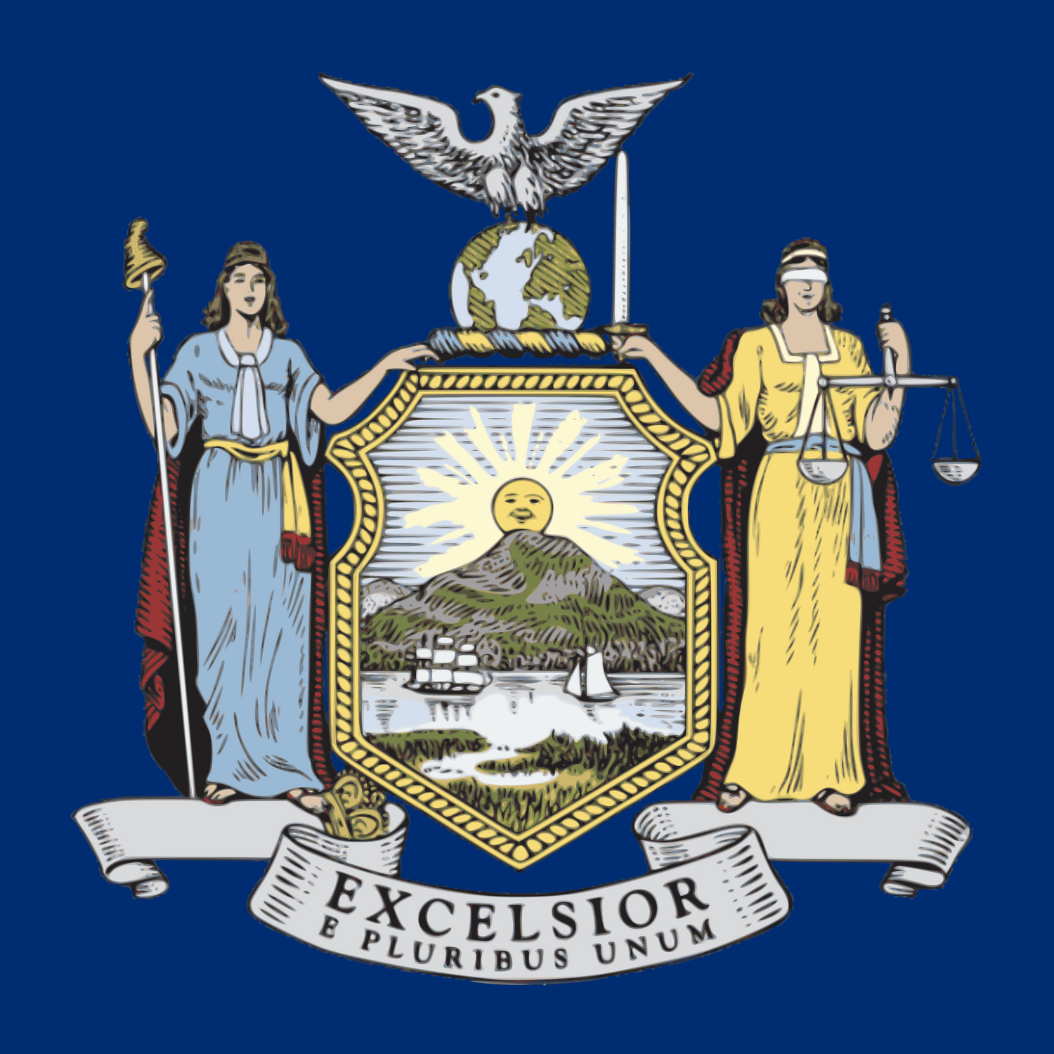 US State: New York NY flag