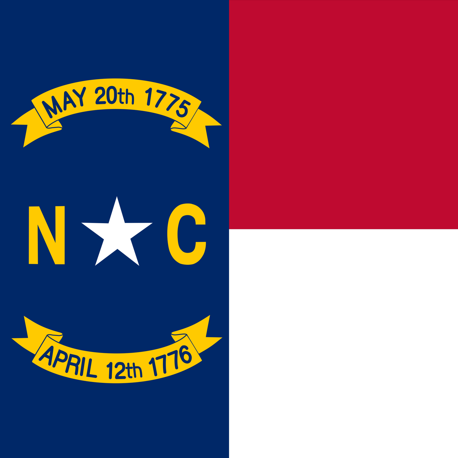 US State: North Carolina NC flag