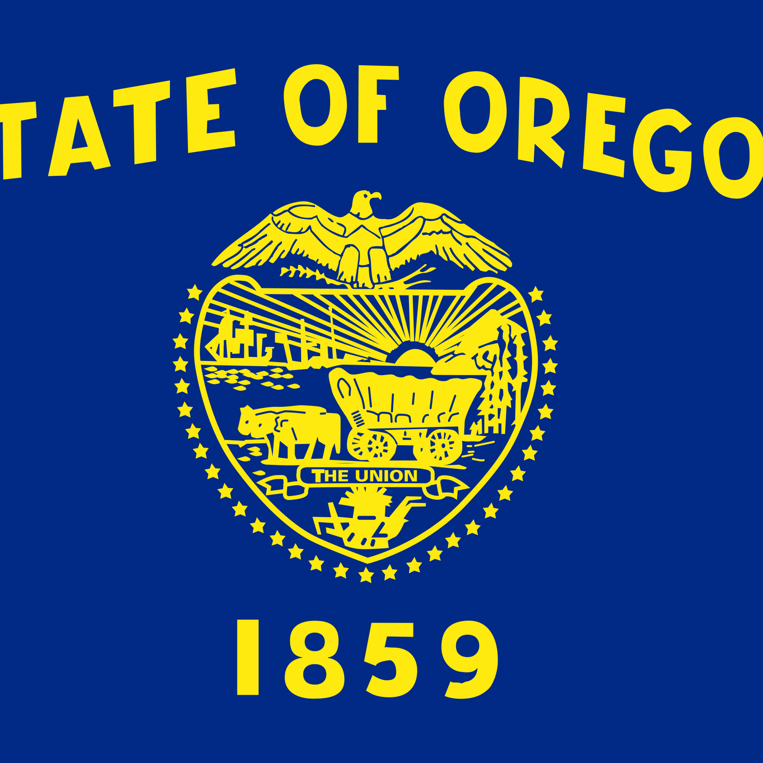 US State: Oregon OR flag