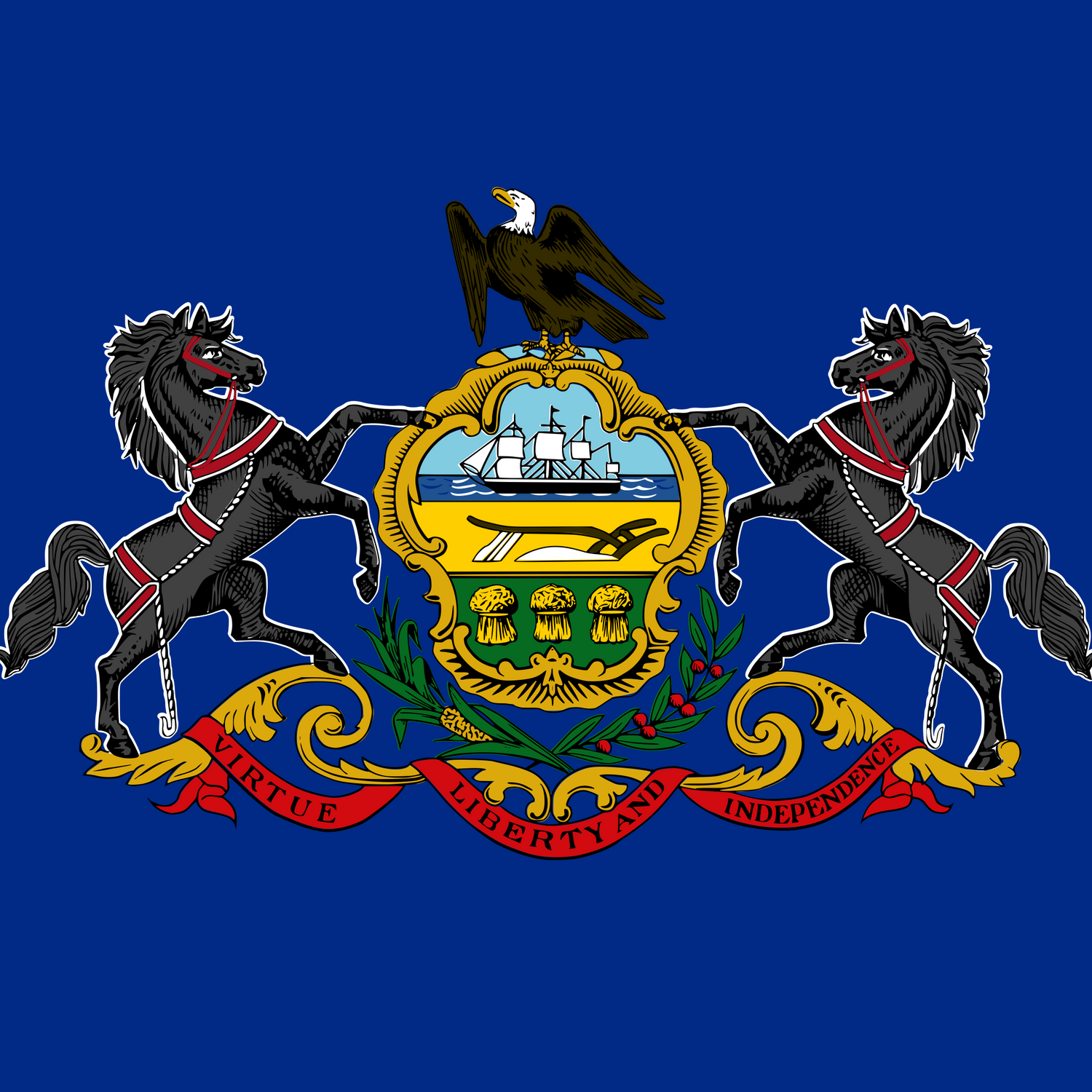 US State: Pennsylvania PA flag