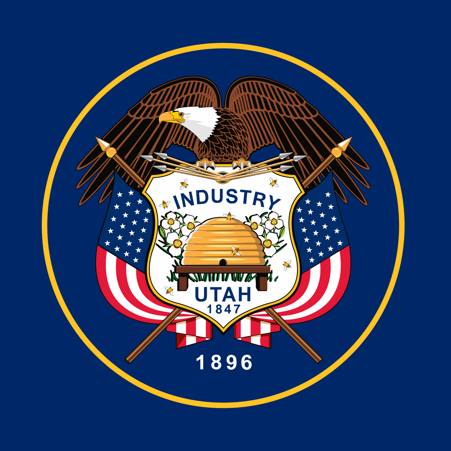 US State: Utah UT flag