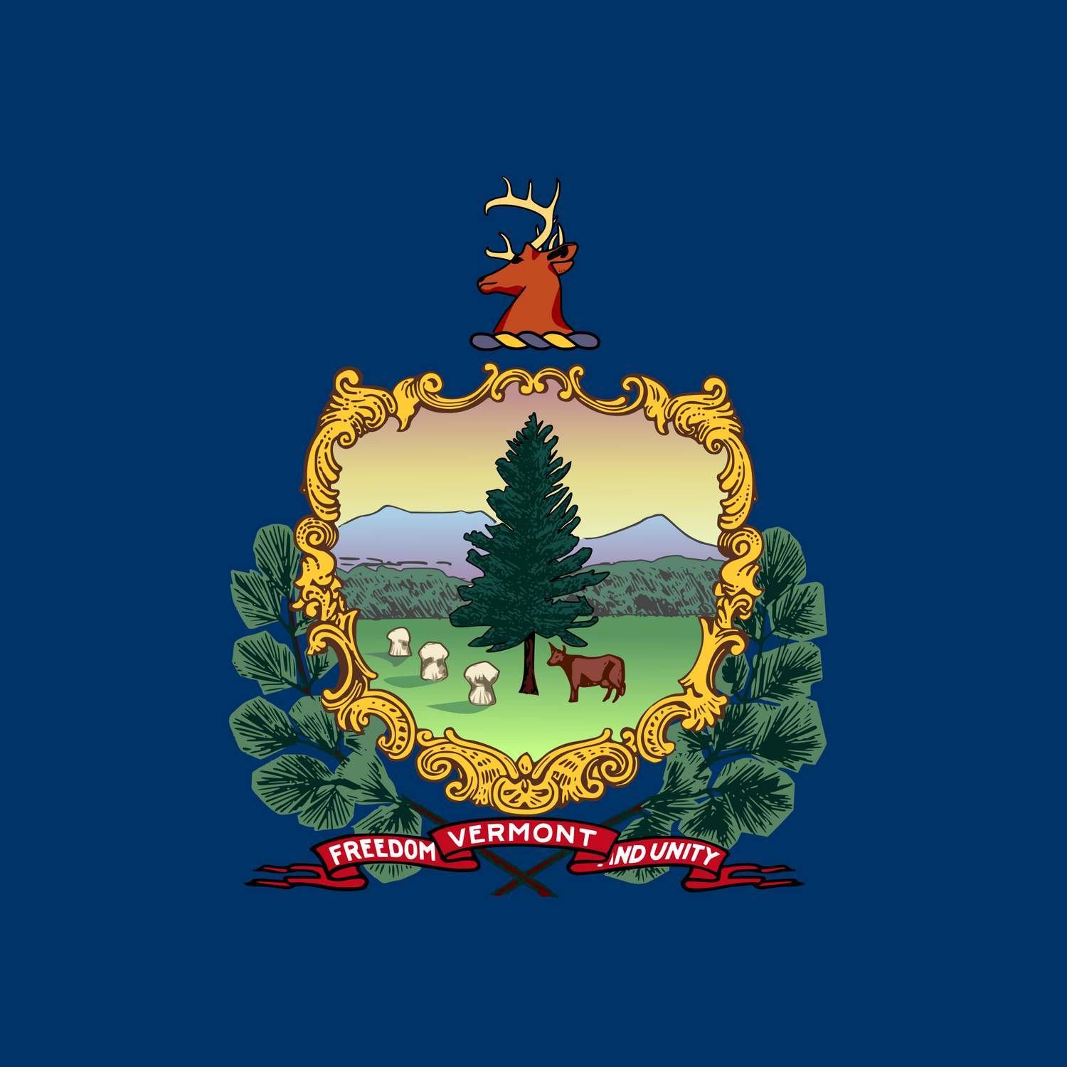 US State: Vermont VT flag