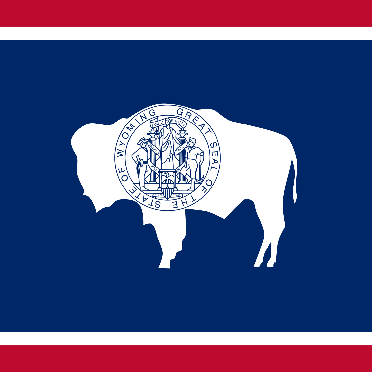 US State: Wyoming WY flag
