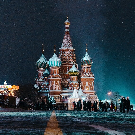 The Kremlin at night in Russia