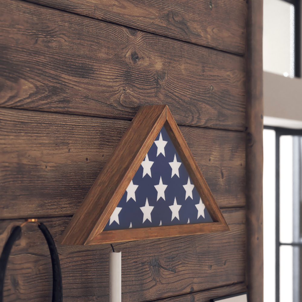 Wooden Flag Display Case