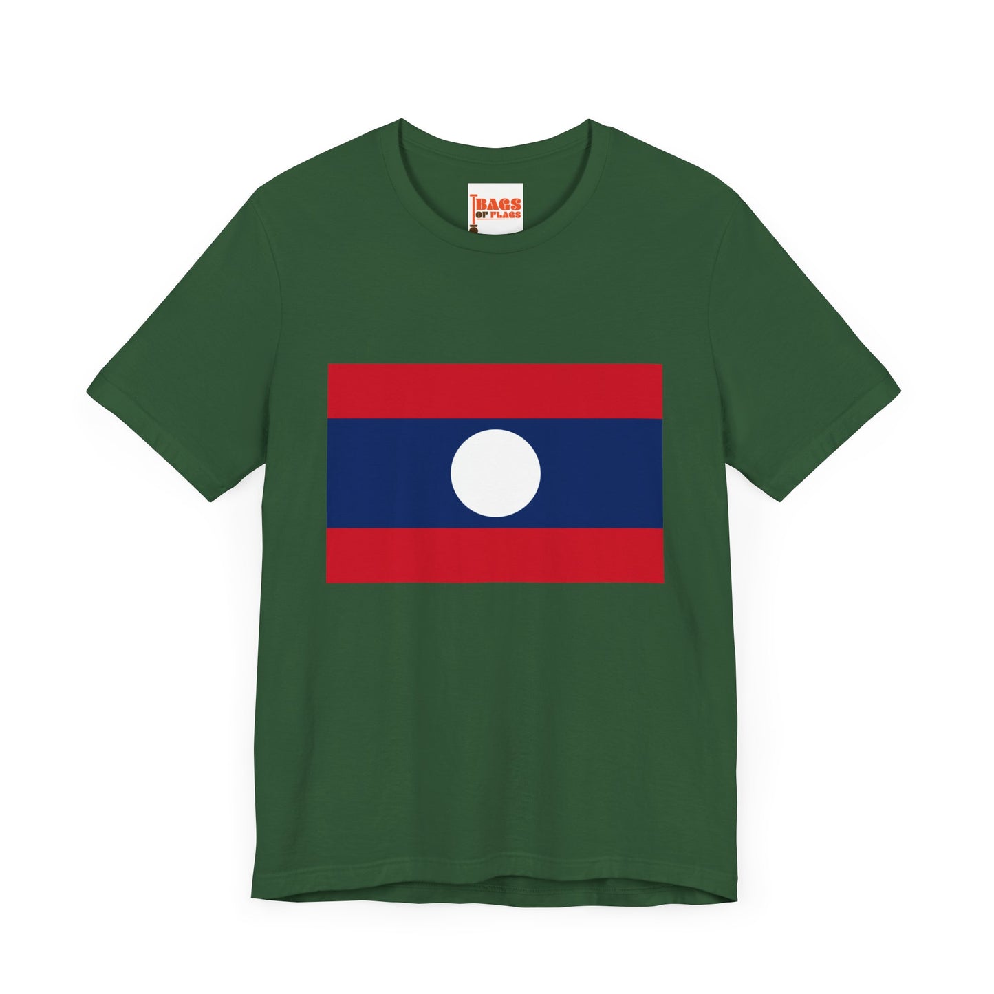 Laos Flag on T-shirt