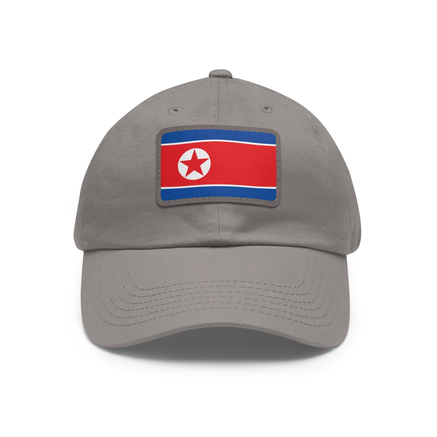 North Korea Leather Patch Hat