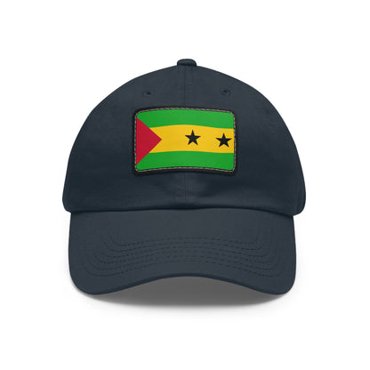 Sao Tome and Principe Leather Patch Hat