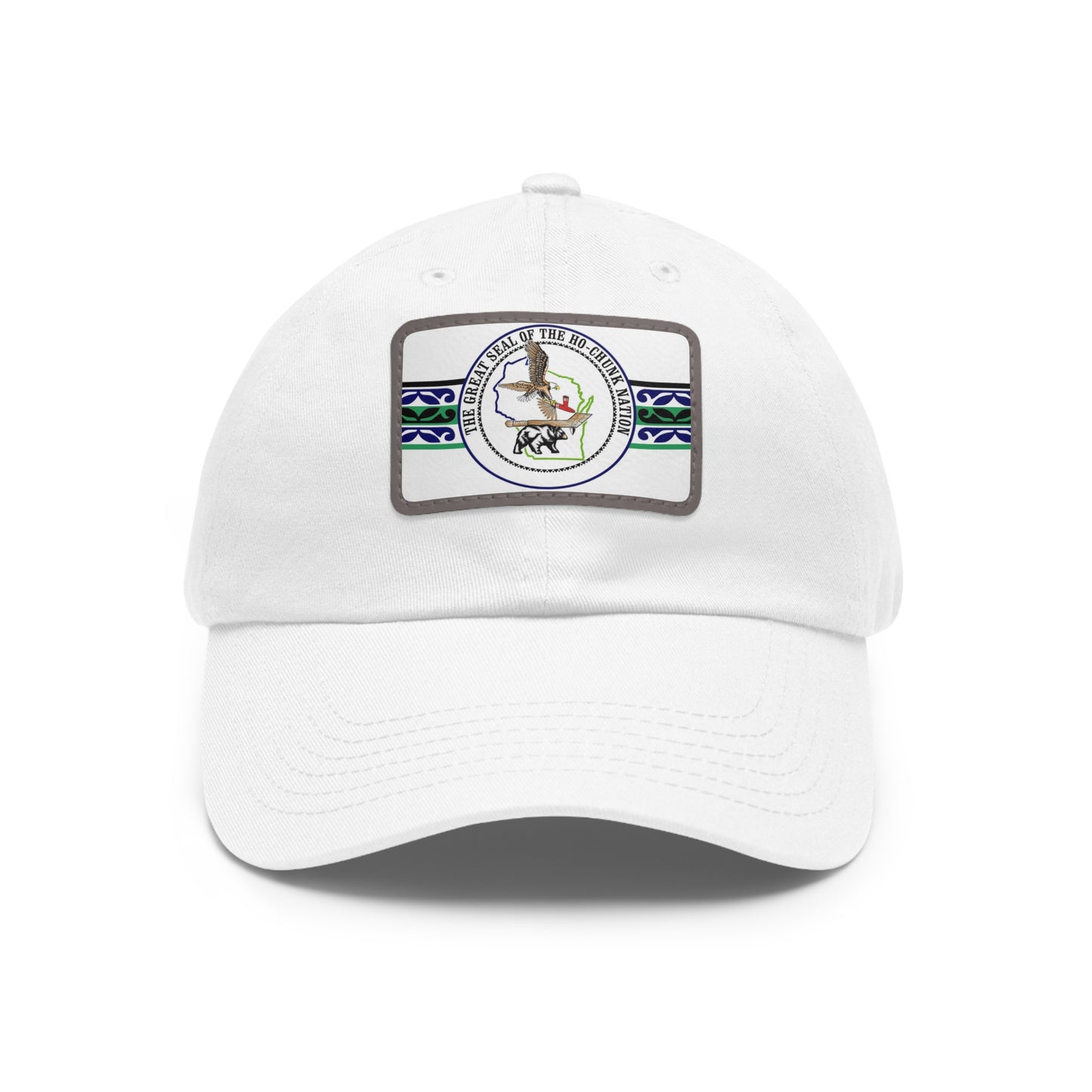 Ho Chunk Leather Patch Hat