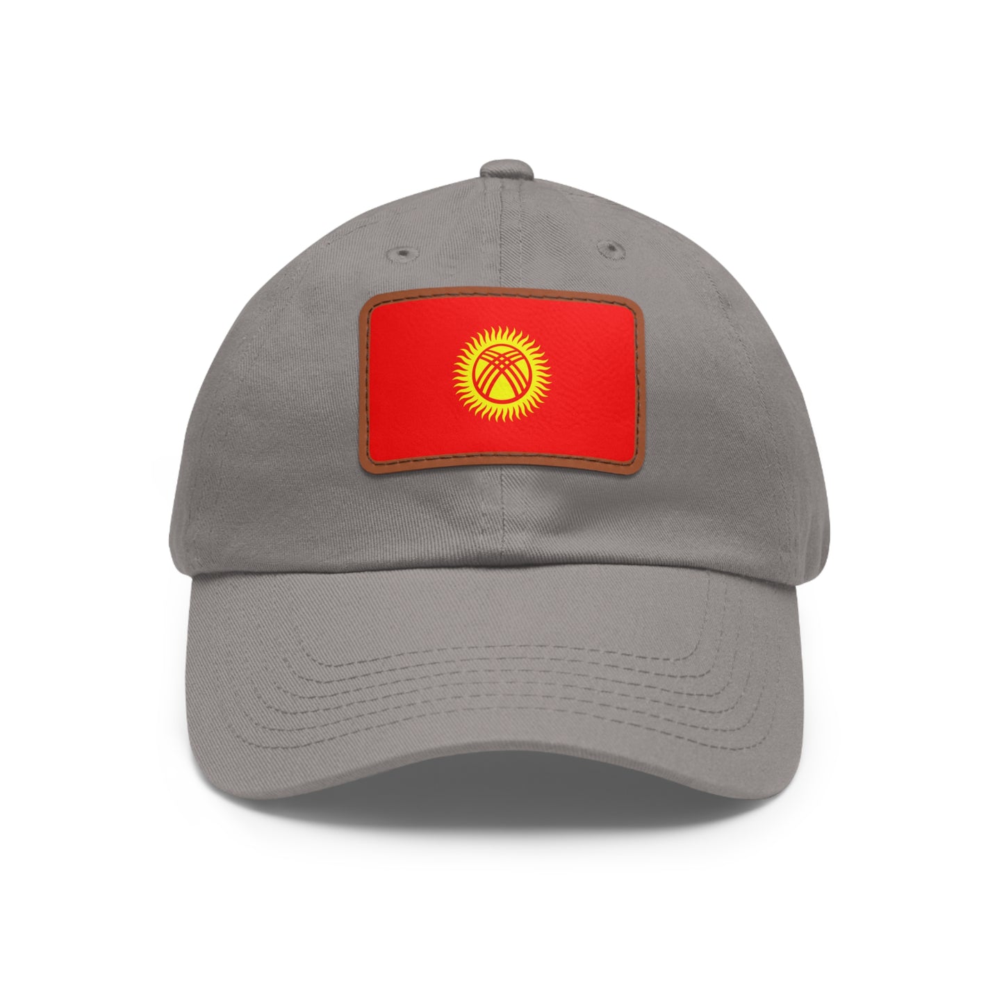 Kyrgyzstan Leather Patch Hat