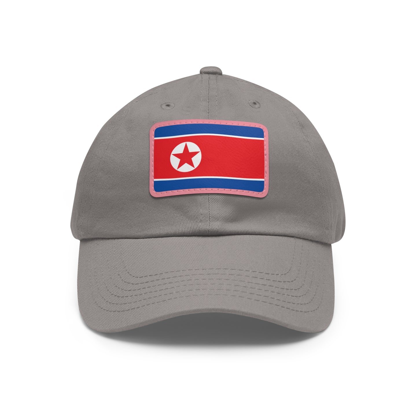 North Korea Leather Patch Hat