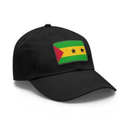 Sao Tome and Principe Leather Patch Hat
