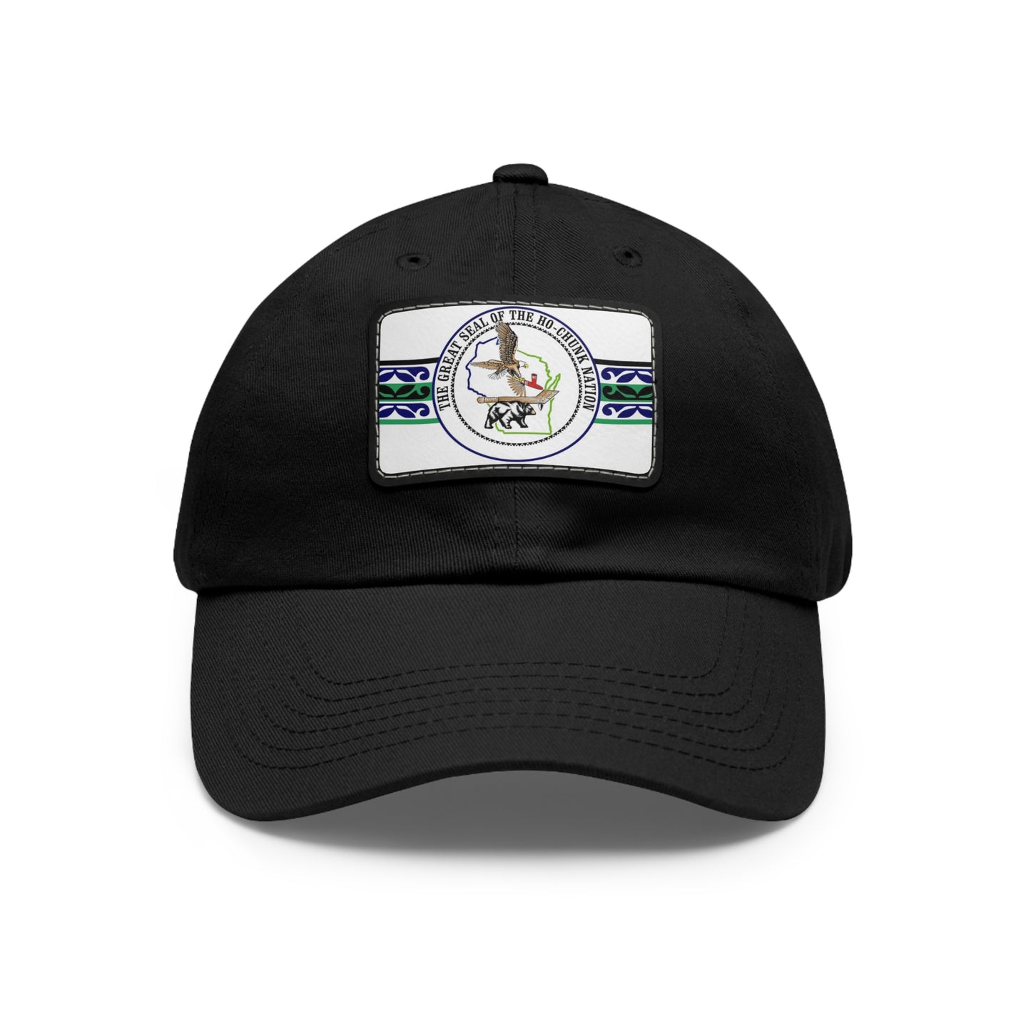 Ho Chunk Leather Patch Hat