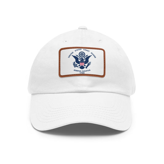 US Coast Guard Leather Patch Hat