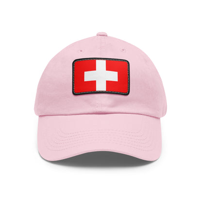 Switzerland Leather Patch Hat