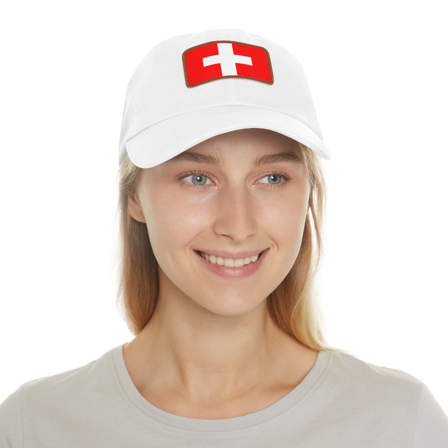 Switzerland Leather Patch Hat