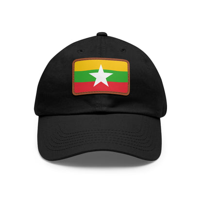 Myanmar Leather Patch Hat