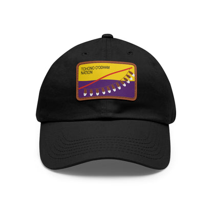 Tohono O'odham Leather Patch Hat