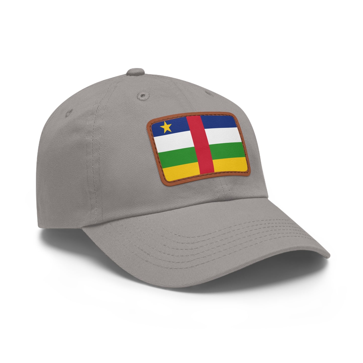 Central African Republic Leather Patch Hat