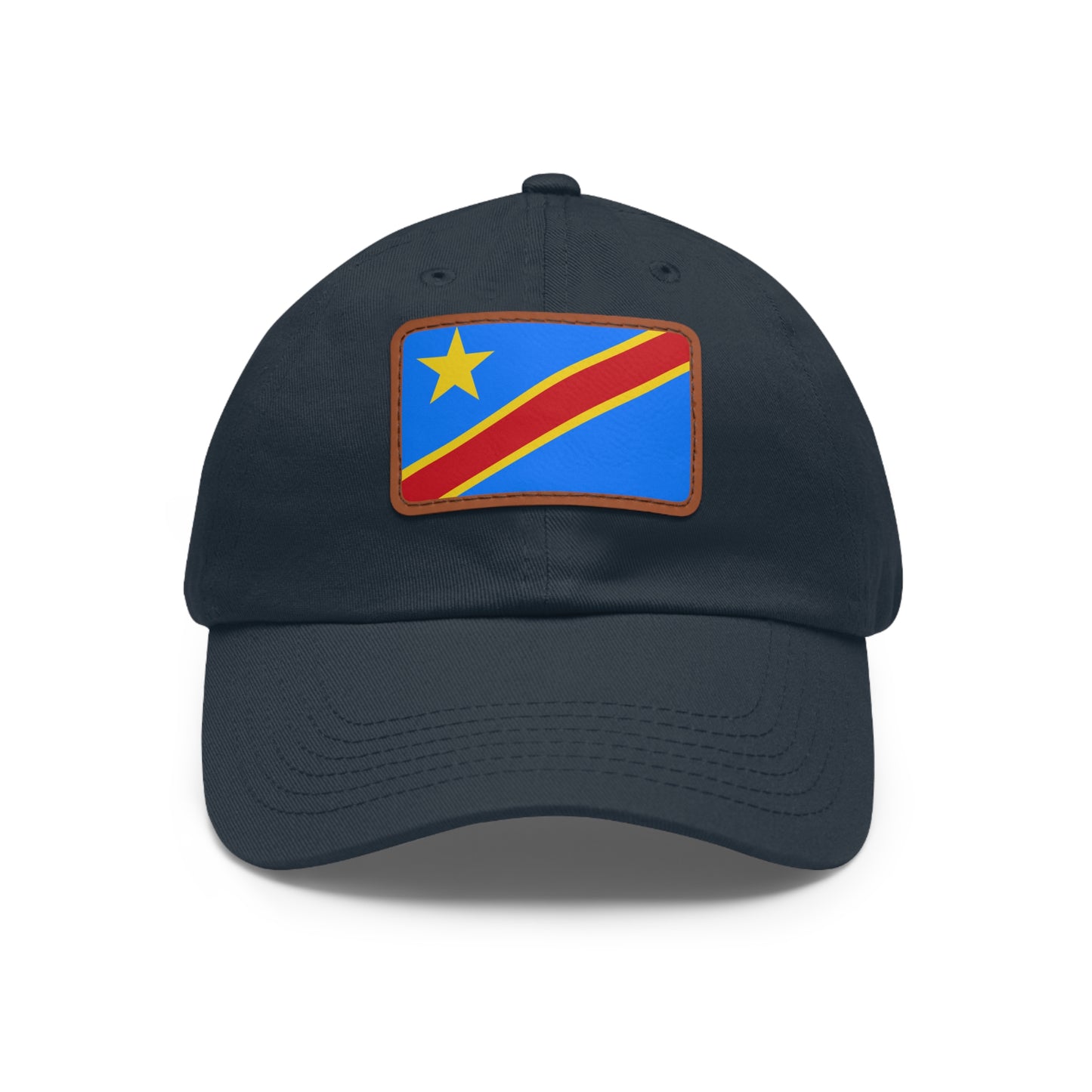 Democratic Republic of the Congo Leather Patch Hat