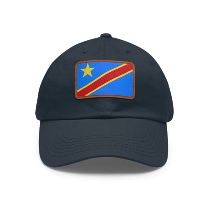 Democratic Republic of the Congo Leather Patch Hat