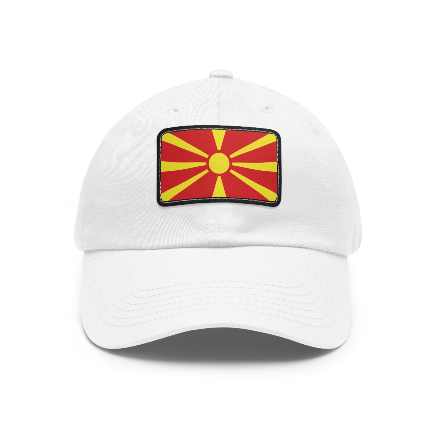 North Macedonia Leather Patch Hat