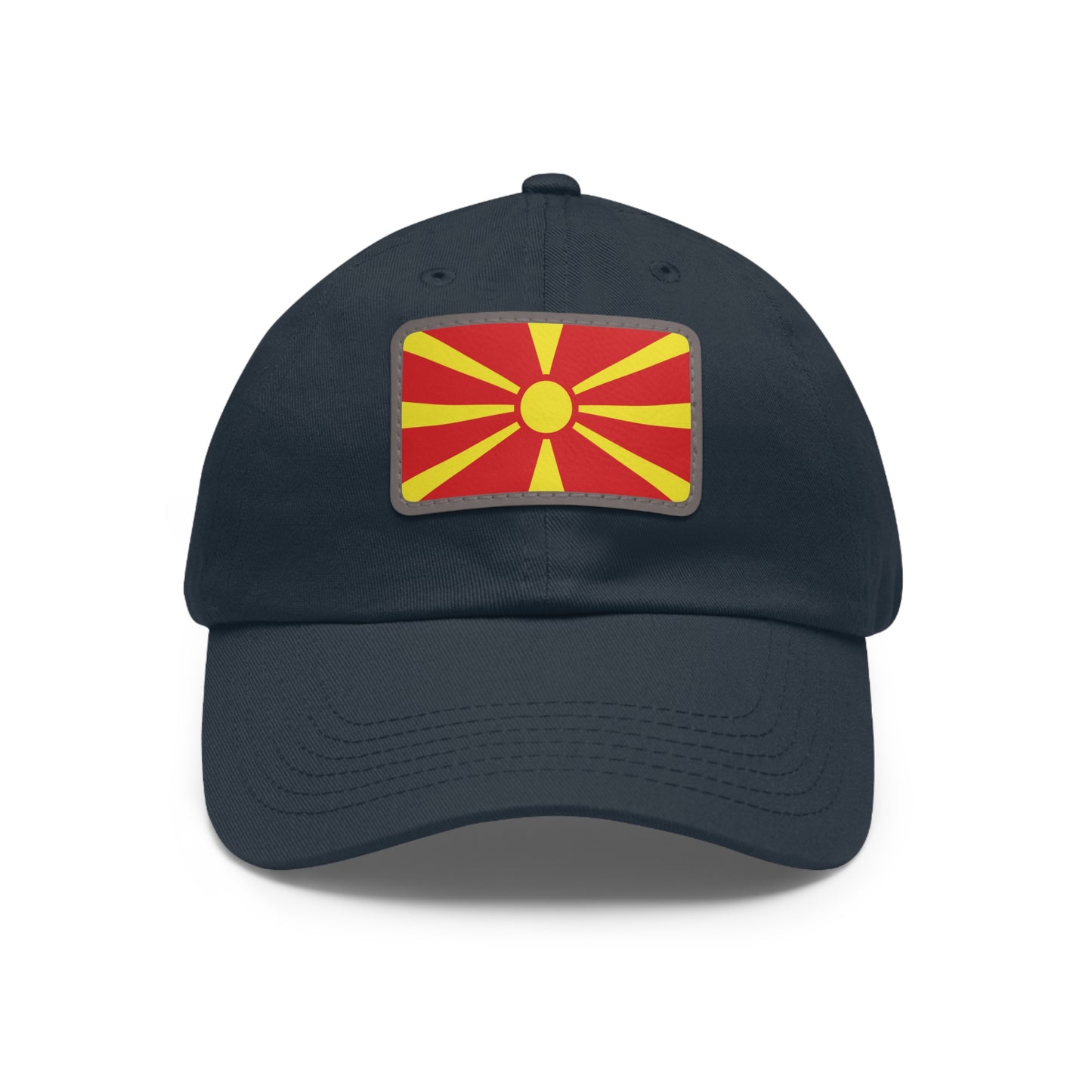 North Macedonia Leather Patch Hat