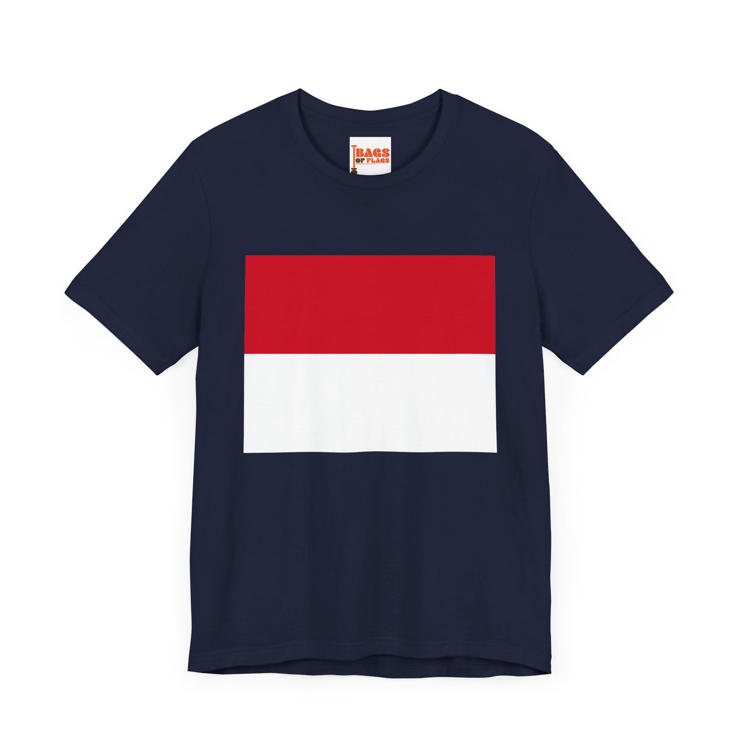 Monaco Flag on T-shirt