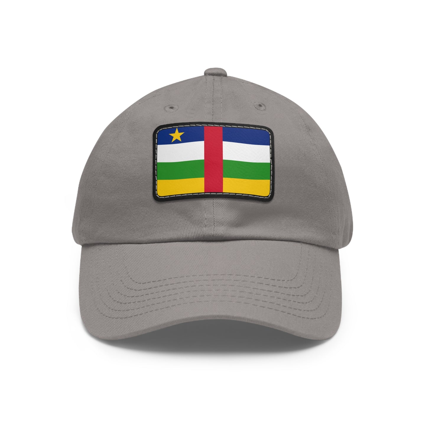 Central African Republic Leather Patch Hat