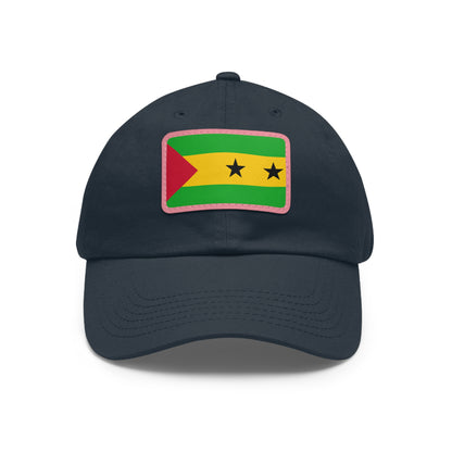 Sao Tome and Principe Leather Patch Hat