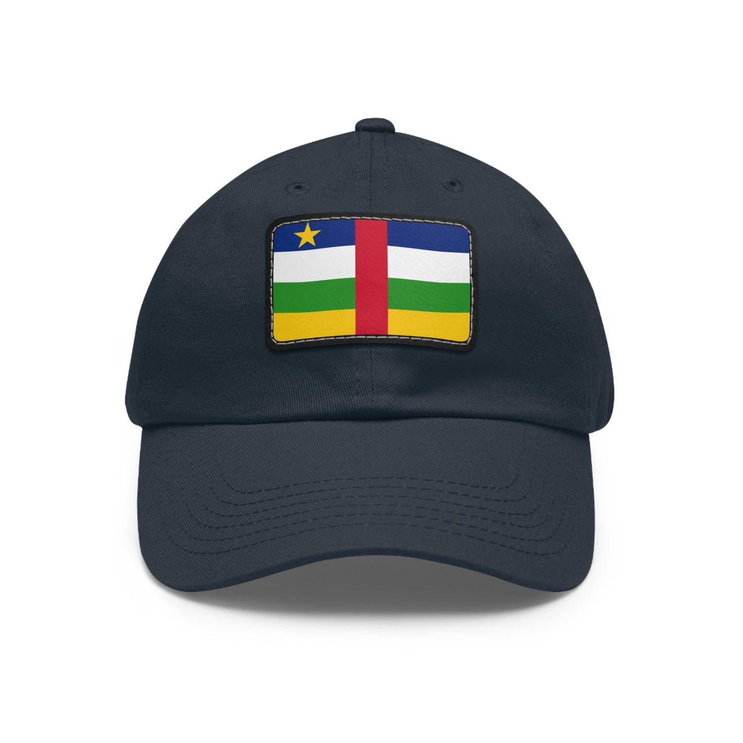 Central African Republic Leather Patch Hat