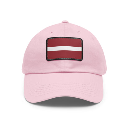 Latvia Leather Patch Hat