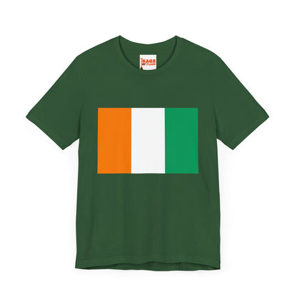 Cote d'Ivoire Flag on T-shirt