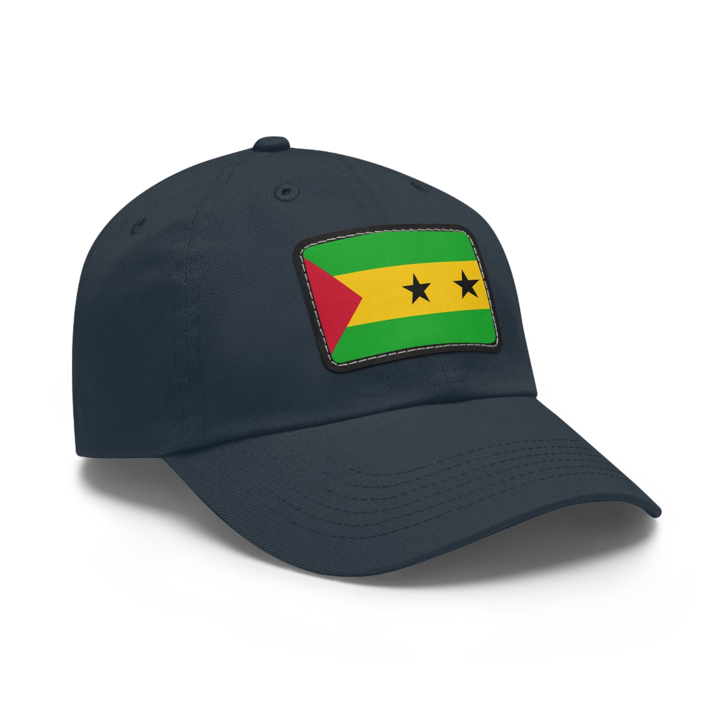 Sao Tome and Principe Leather Patch Hat