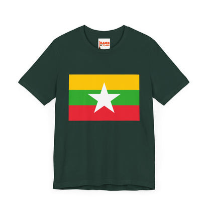 Myanmar Flag on T-shirt