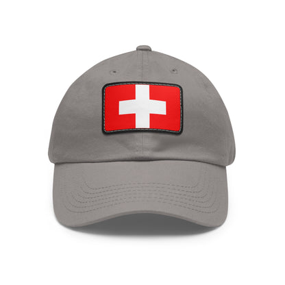 Switzerland Leather Patch Hat