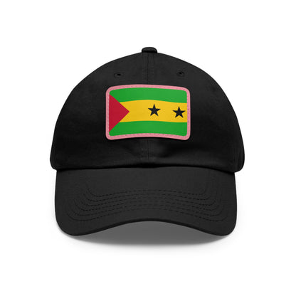 Sao Tome and Principe Leather Patch Hat