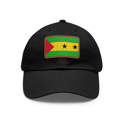 Sao Tome and Principe Leather Patch Hat
